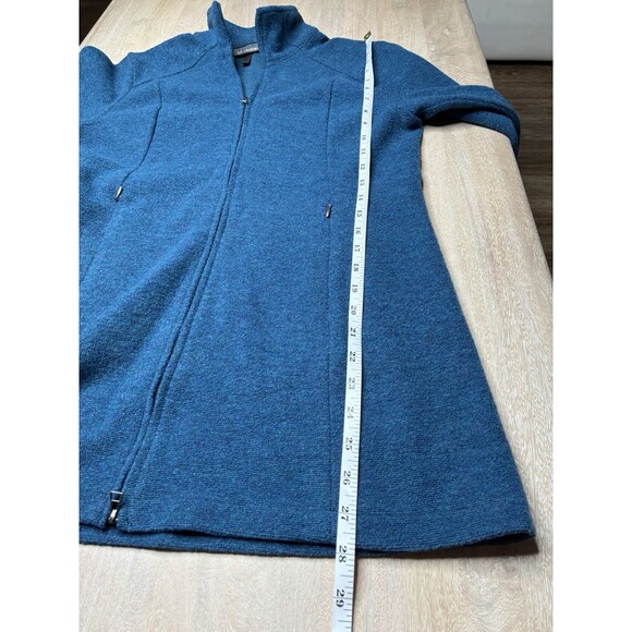 Ibex Reese Merino Wool Sweater Jacket in Blue Women's Size Small - Picture 5 of 7